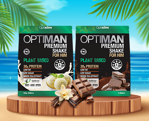 sydmarket.com- Combo 4: 3 Bags of Optislim Optiman Chocolate & Vanilla Weight Loss Plant Protein Shake 826g.